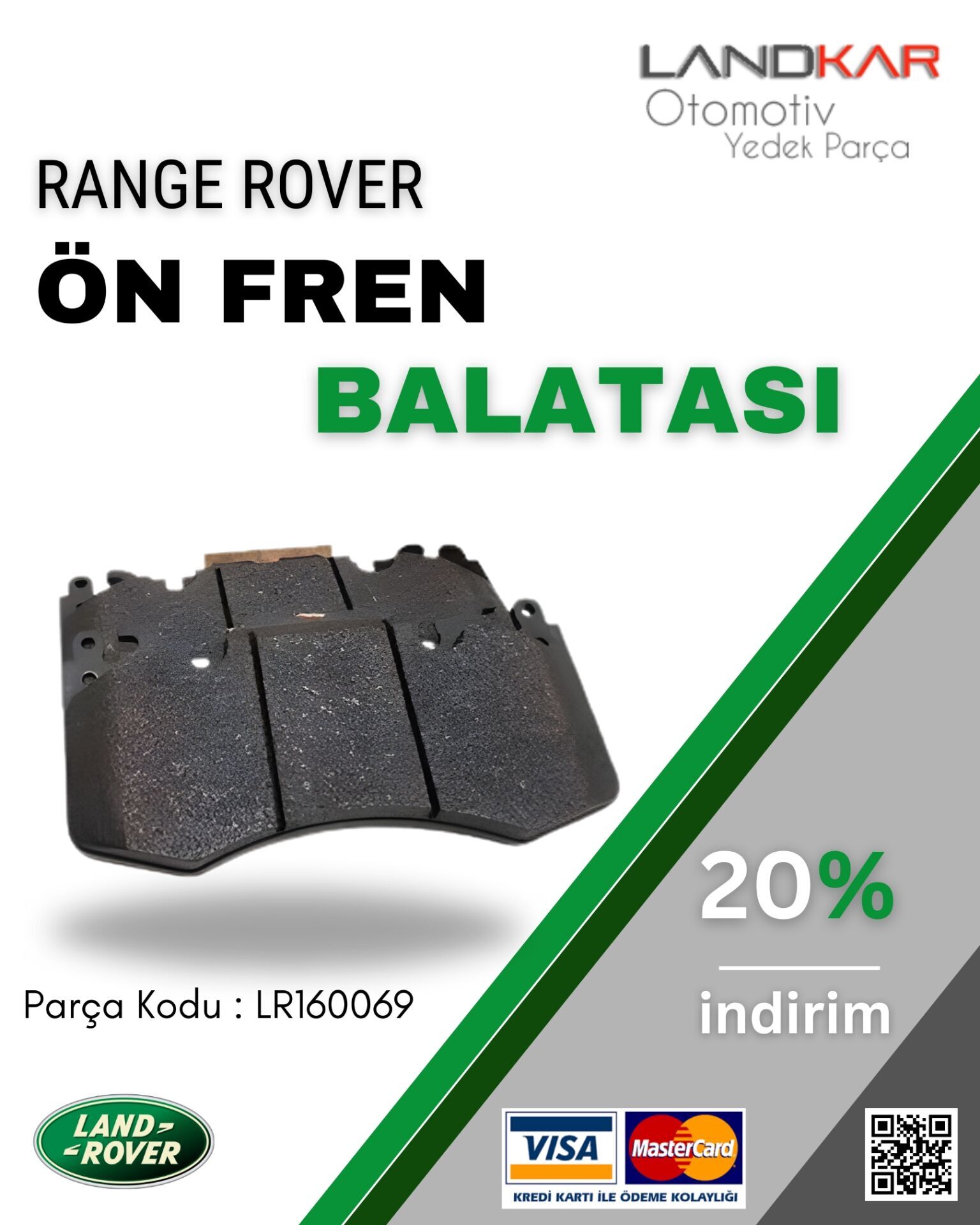 Ön Fren Balatası Range Rover Discovery Defender - LR160069