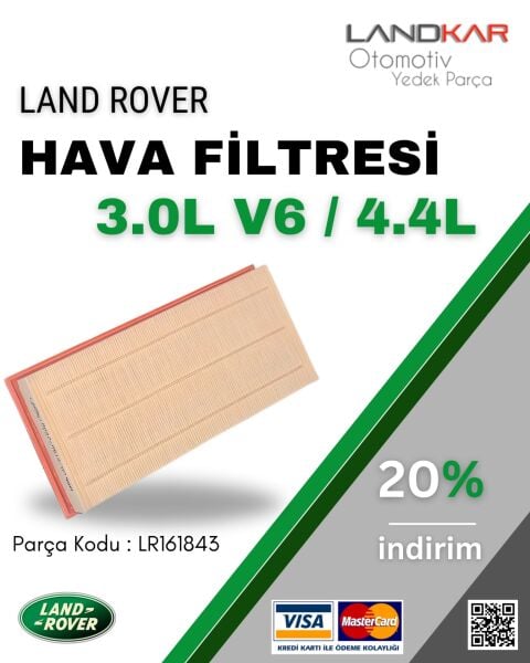 Land Rover Hava Filtresi  3.0L V6/4.4L V8/VOGUE/SPORT/DİSC.S4 - LR161843