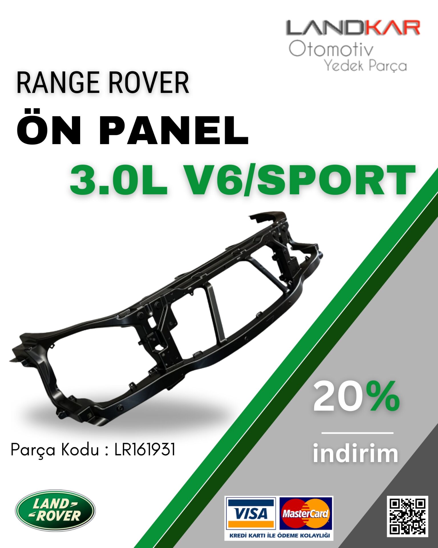 Land Rover Ön Panel 3.0L V6/SPORT -  LR161931