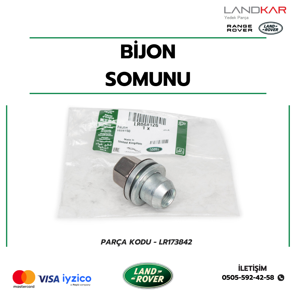 Land Rover - Range Rover Bijon Somunu - LR173842 - LR068126