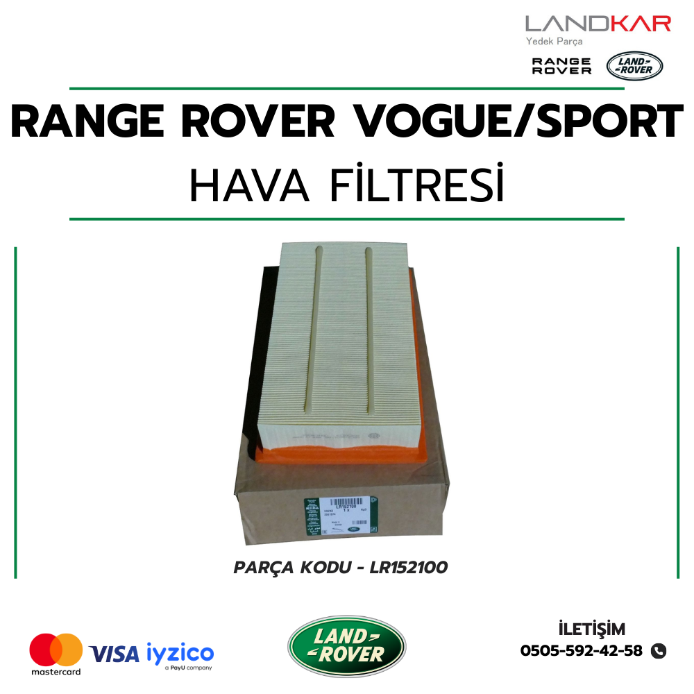 RANGE ROVER VOGUE/RANGE ROVER SPORT HAVA FİLTRESİ - LR152100