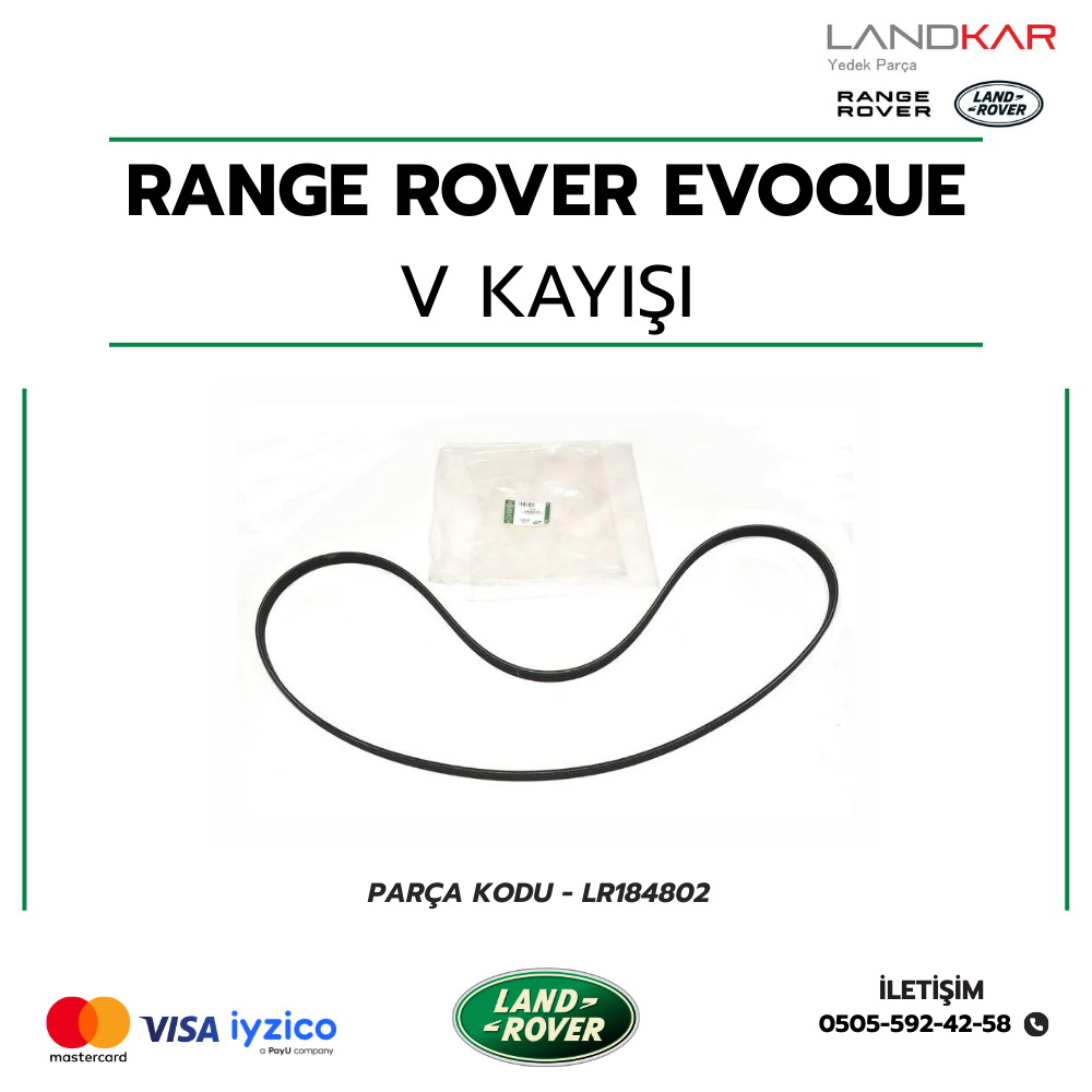 DİSCOVERY SPORT/RANGE ROVER EVOQUE V KAYIŞI - LR184802 - LR066153