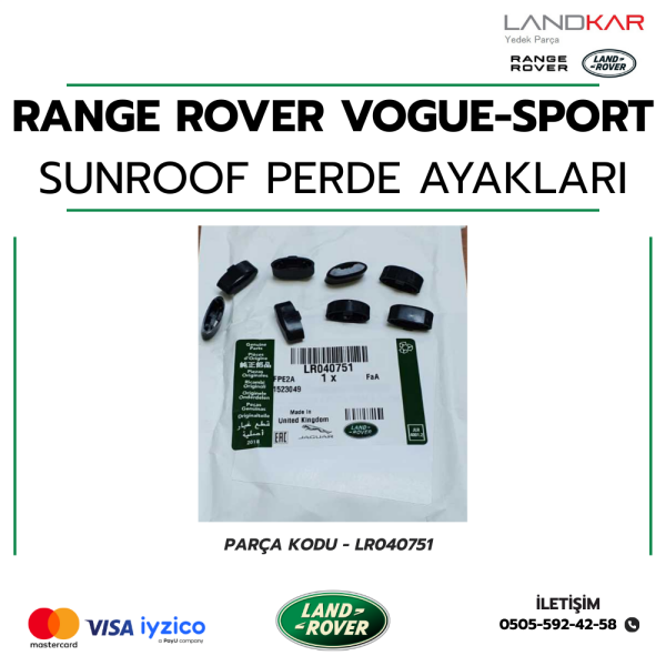 RANGE ROVER VOGUE/RANGE ROVER SPORT SUNROOF GÜNEŞLİK KAPAKLARI - LR040751