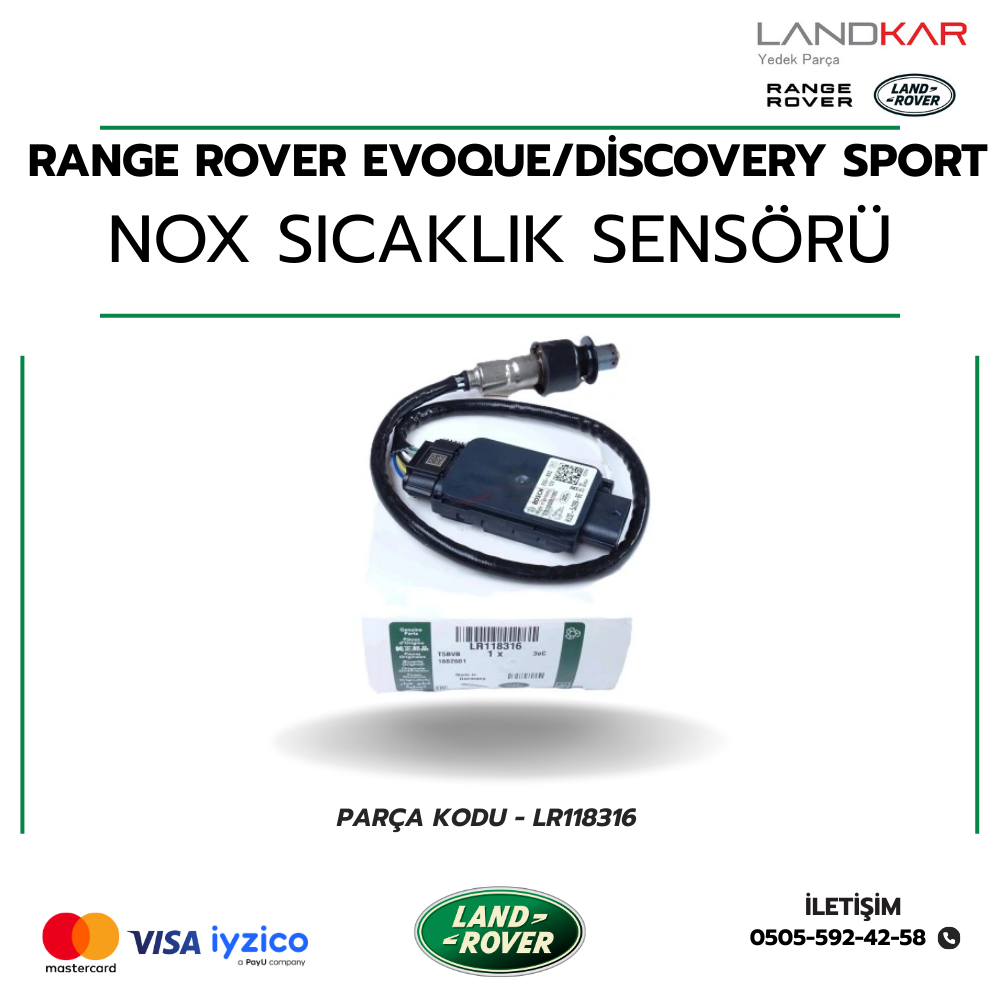RANGE ROVER EVOQUE - DİSCOVERY SPORT NOX SENSÖRÜ - LR118316