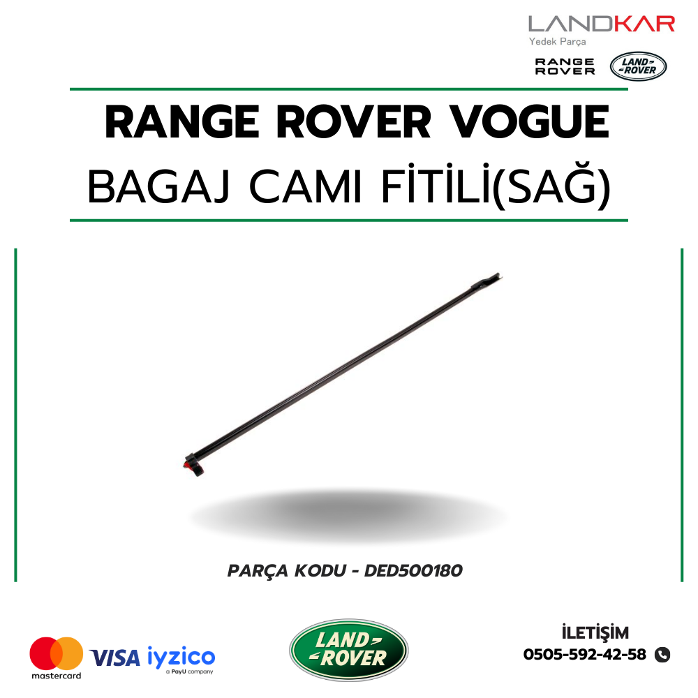 RANGE ROVER VOGUE BAGAJ CAMI FİTİLİ (SAĞ) - DED500180