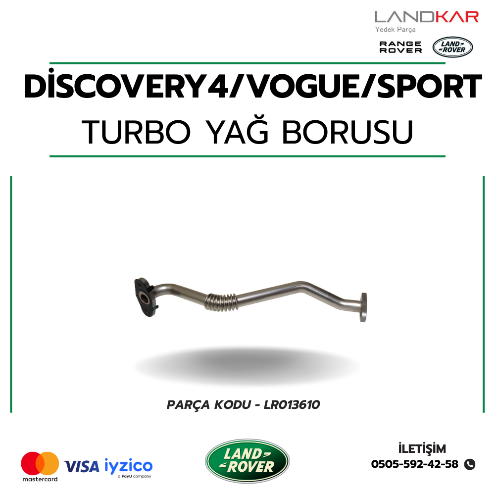DİSCOVERY 4-RANGE ROVER VOGUE-RANGE ROVER SPORT TURBO YAĞ BORUSU - LR013610