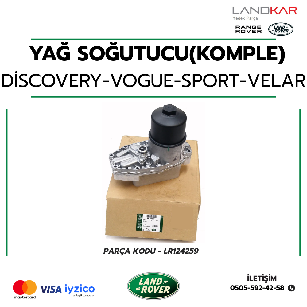 DİSCOVERY 5 - RANGE ROVER VOGUE/SPORT/VELAR YAĞ SOĞUTUCU - LR124259