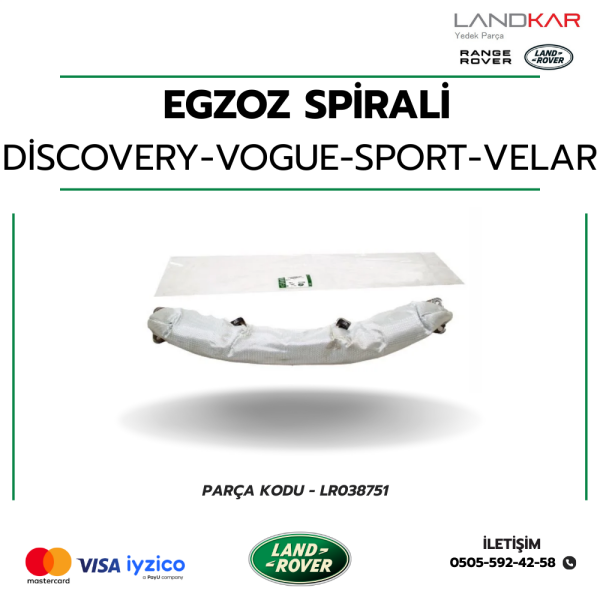 DİSCOVERY 4/5 - RANGE ROVER VOGUE / SPORT / VELAR EGZOZ SPİRALİ - LR038751