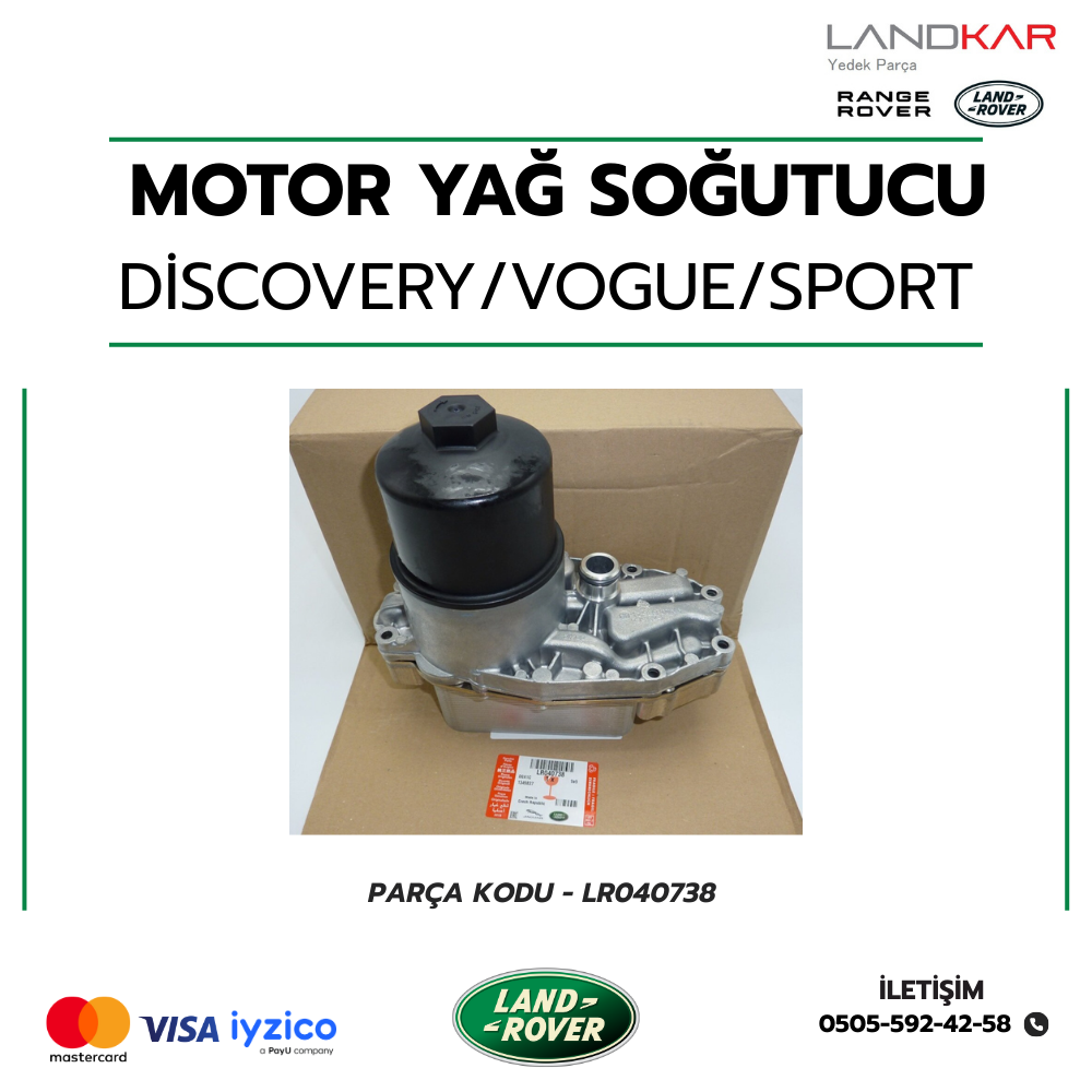 DİSCOVERY 4 - RANGE ROVER VOGUE/SPORT MOTOR YAĞ SOĞUTUCU - LR040738