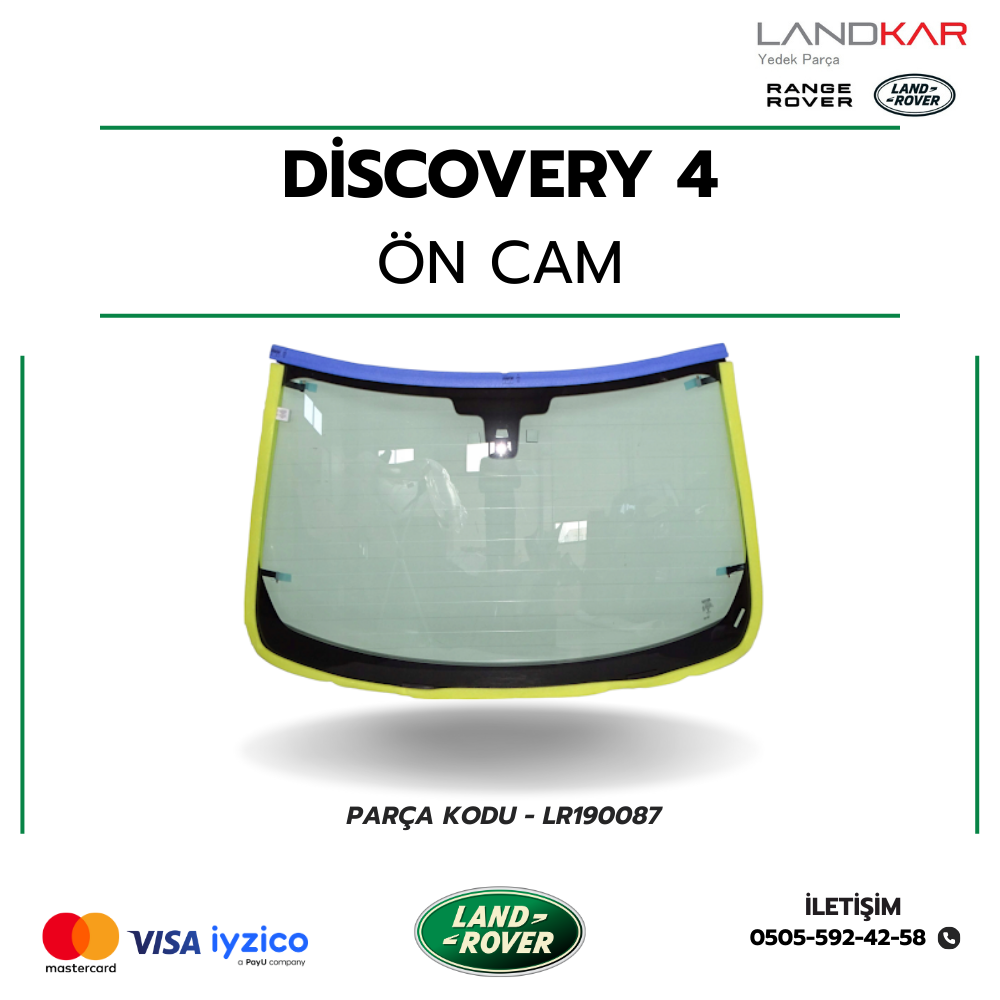 DİSCOVERY 4 ÖN CAM (ISITMA+YAĞMUR SENSÖRÜ) - LR190087 - LR051568