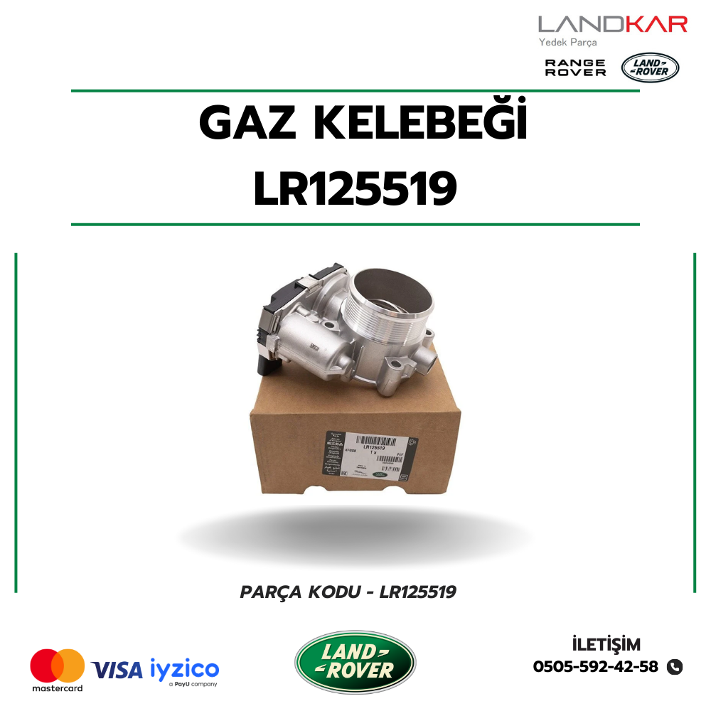 LR125519 - GAZ KELEBEĞİ - DİSCOVERY 5/YENİ DEFENDER/VOGUE/SPORT/VELAR