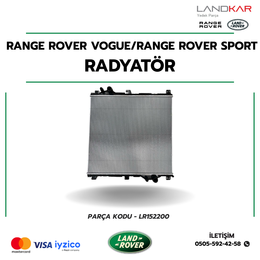 YENİ RANGE ROVER VOGUE/RANGE ROVER SPORT RADYATÖR - LR152200