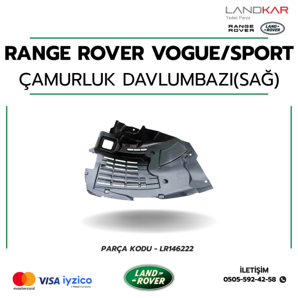 RANGE ROVER VOGUE/SPORT ÖN ÇAMURLUK DAVLUMBAZI (SAĞ) - LR146222