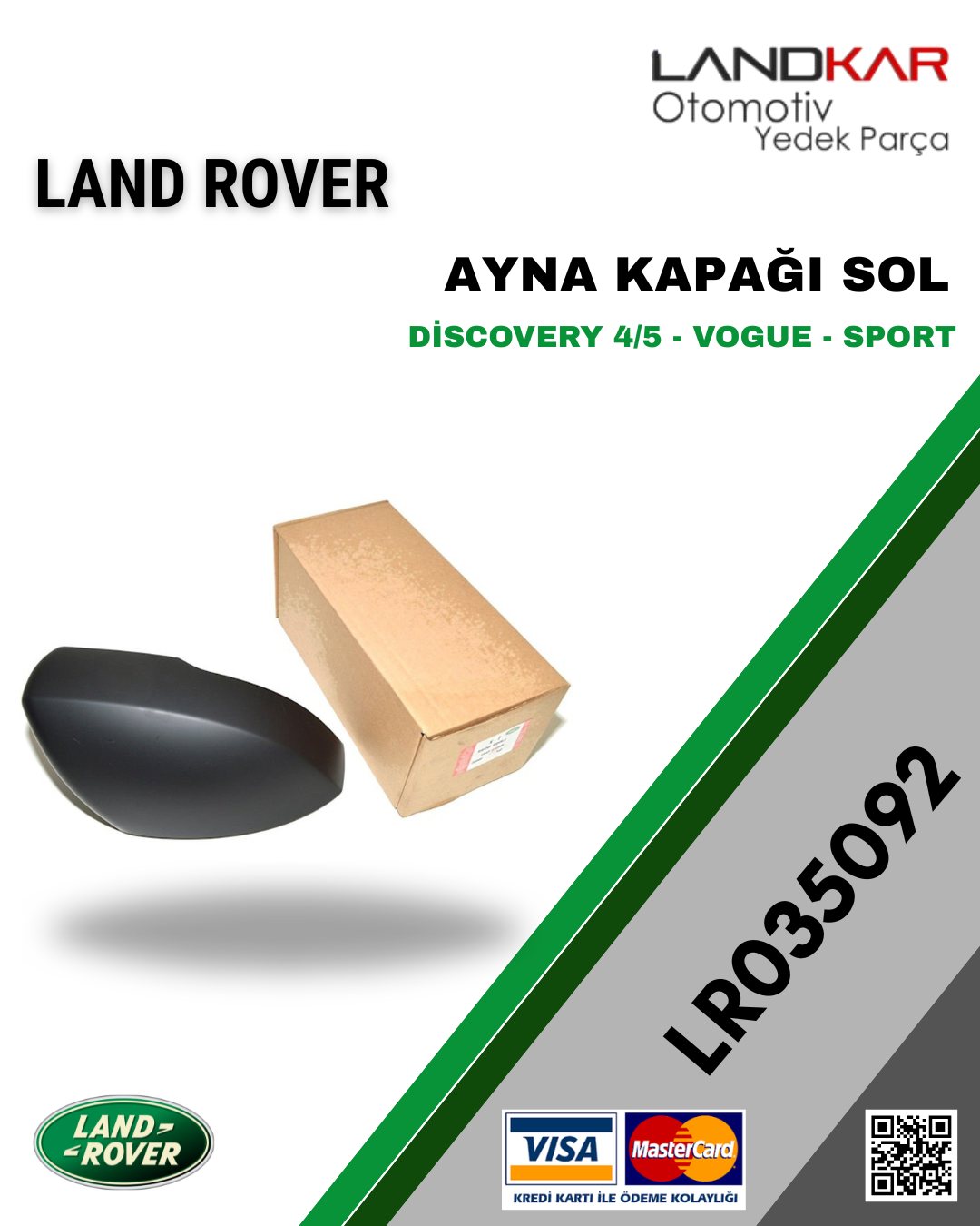 LR035092 AYNA KAPAĞI SOL