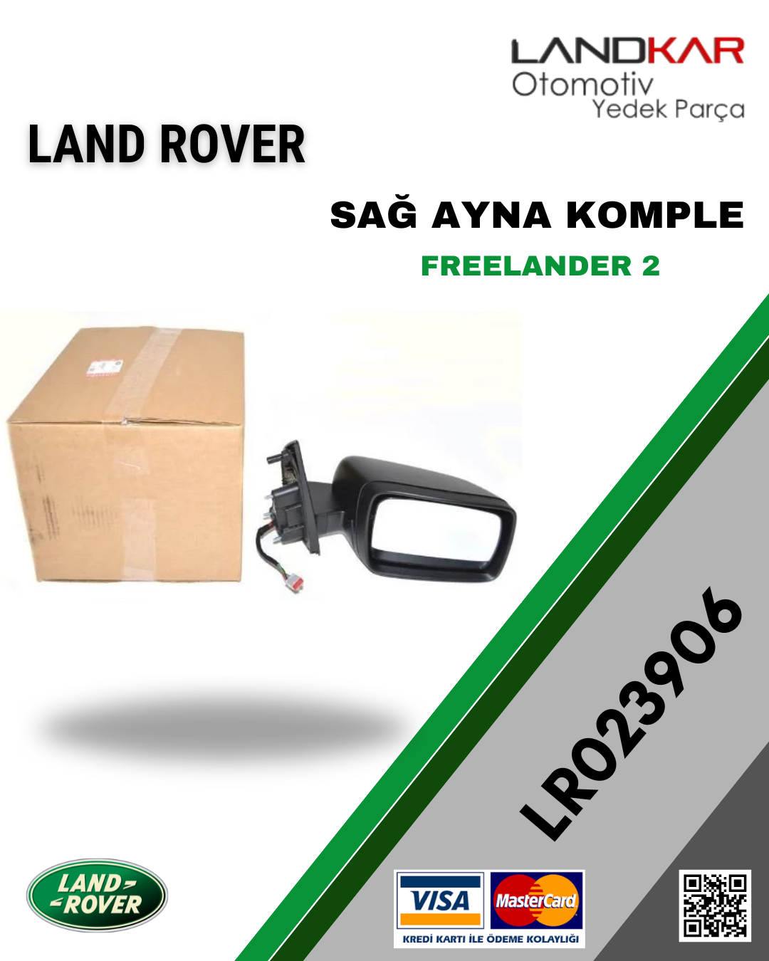 FREELANDER 2 SAĞ AYNA KOMPLE - LR023906