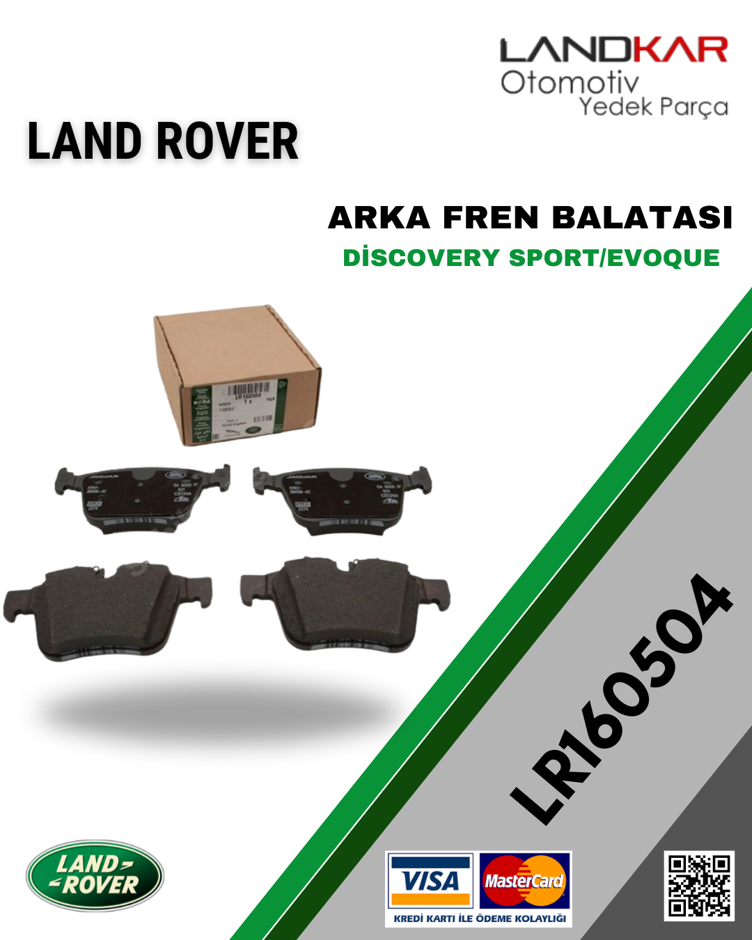 LR160504 ARKA FREN BALATASI - DİSCOVERY SPORT/EVOQUE