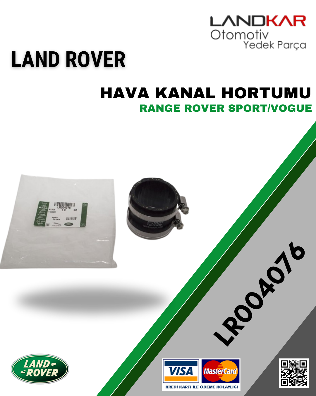 LR004076 HAVA KANAL HORTUMU LAND ROVER