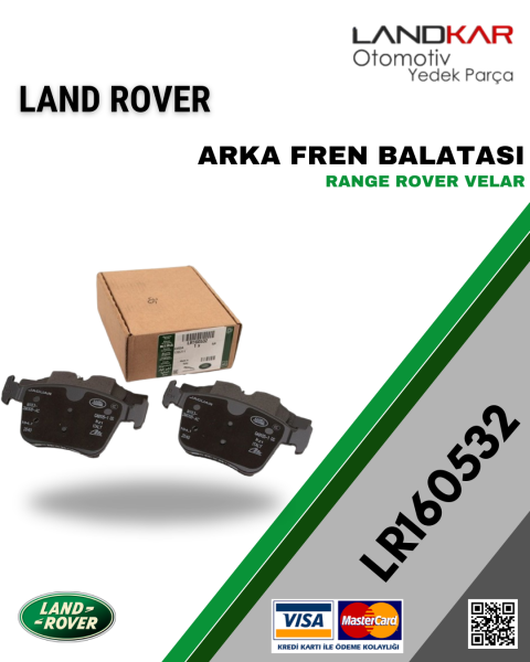 RANGE ROVER VELAR ARKA FREN BALATASI LR160532