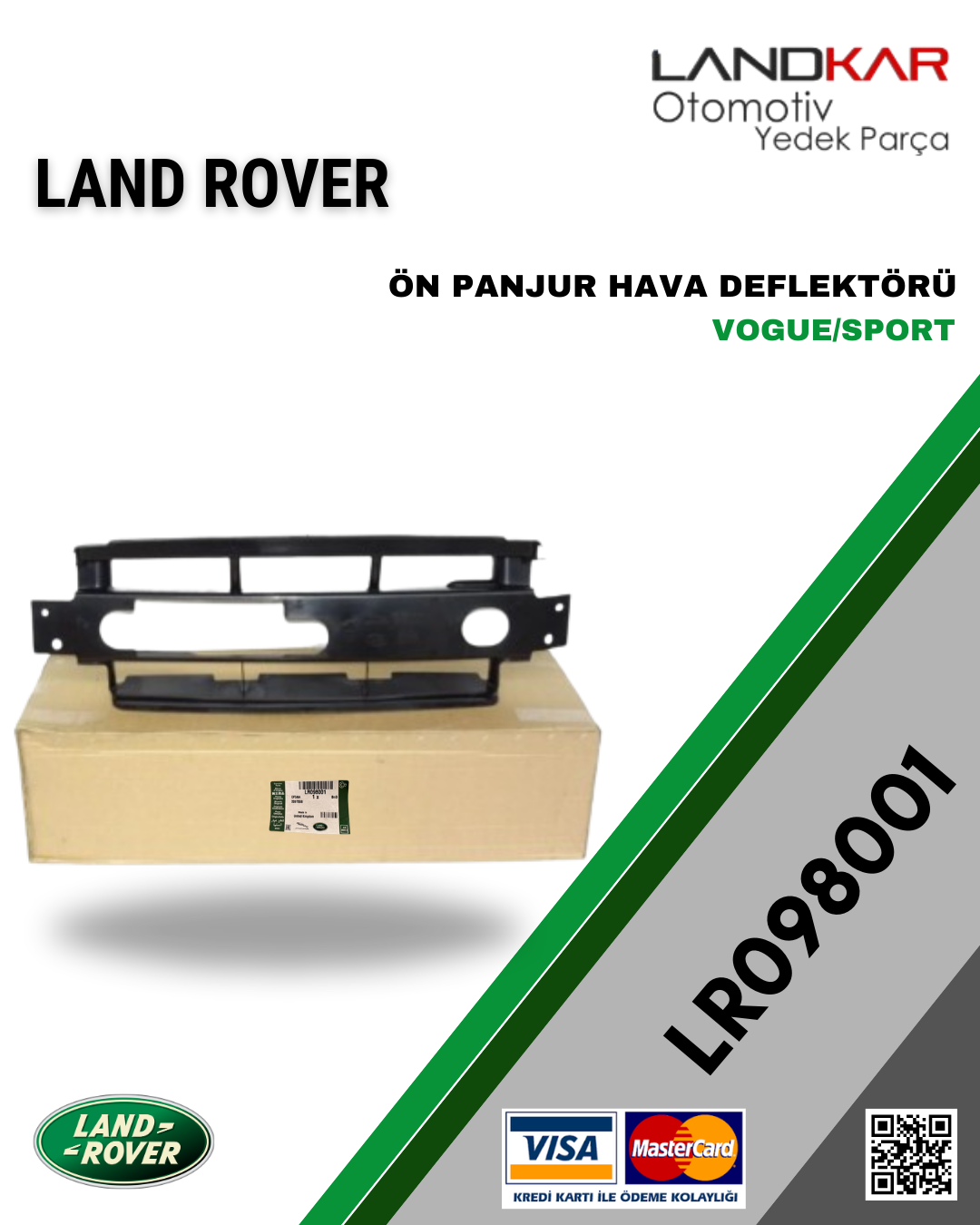 LR098001 Ön Panjur Hava Deflektörü Alt