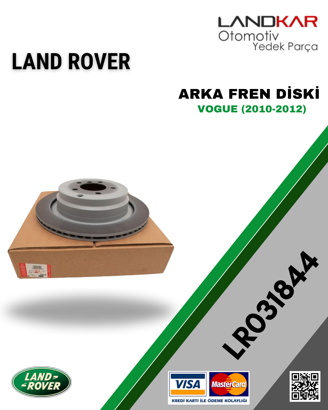RANGE ROVER VOGUE(2010-12) ARKA FREN DİSKİ LR031844