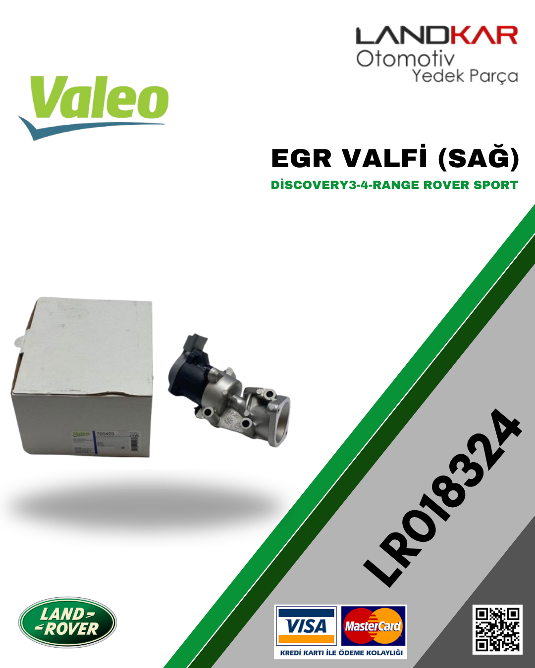 LR018324 EGR VALFİ SAĞ (2.7 DİZEL) VALEO