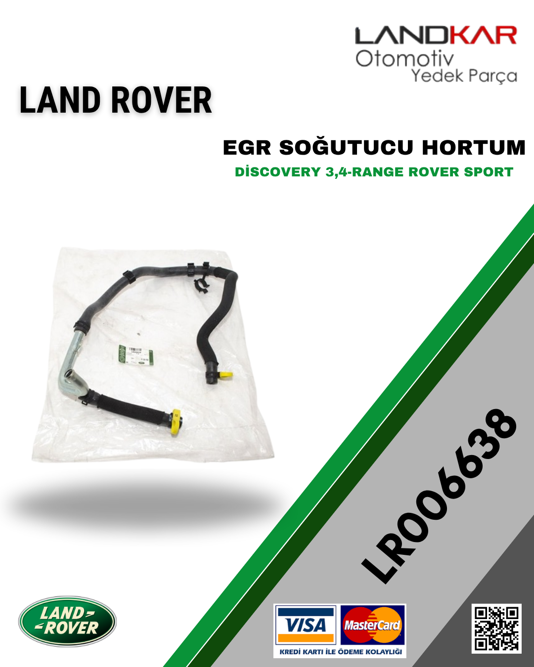 LR006638 EGR HORTUMU DİSCOVERY RANGE ROVER SPORT