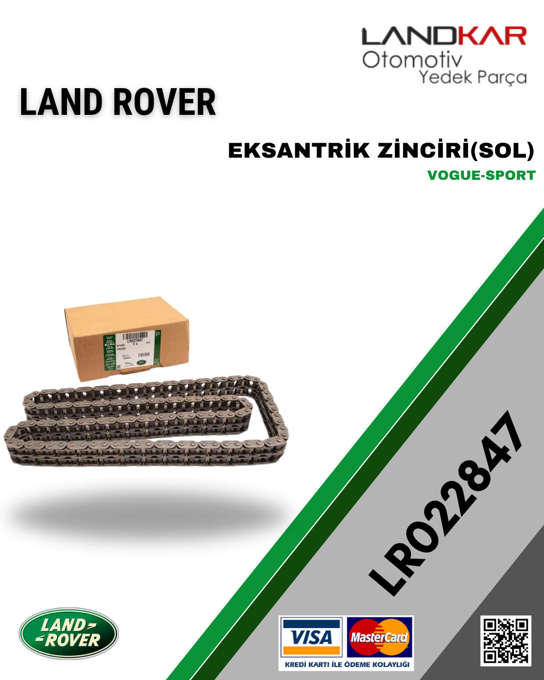 LR022847 EKSANTRİK ZİNCİRİ (SOL) RANGE ROVER VOGUE-SPORT (4.4 V8)