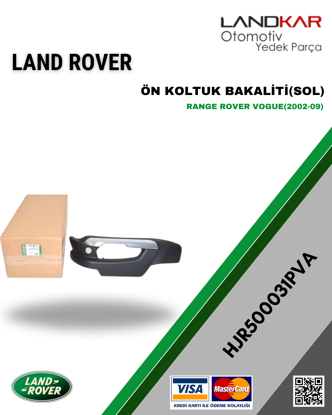 HJR500031PVA ÖN KOLTUK BAKALİTİ (SOL) RANGE ROVER VOGUE