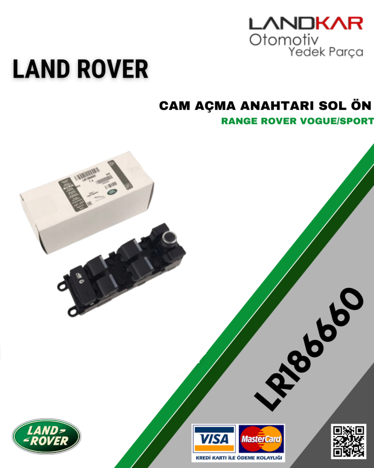 LR186660 CAM AÇMA ANAHTARI ŞOFÖR KAPISI RANGE ROVER VOGUE/SPORT