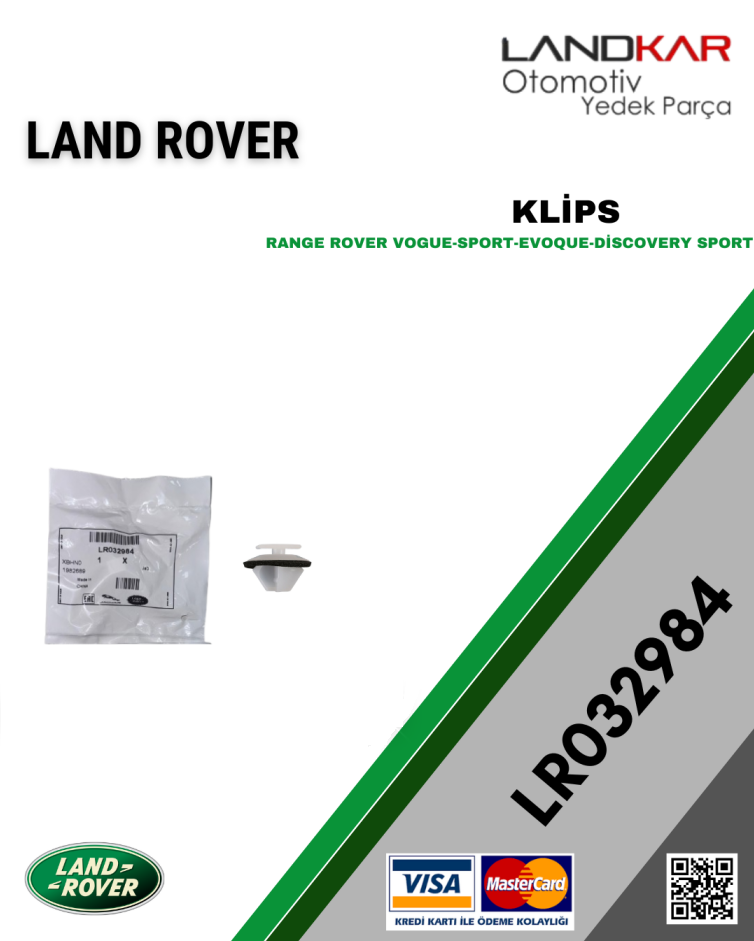 LR032984 KLİPS LAND ROVER/RANGE ROVER