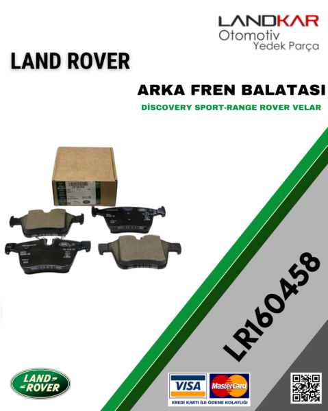 LR160458 ARKA FREN BALATASI DİSCOVERY SPORT/RANGE ROVER VELAR