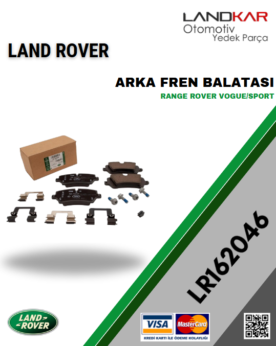 LR162046 ARKA FREN BALATASI RANGE ROVER VOGUE/SPORT